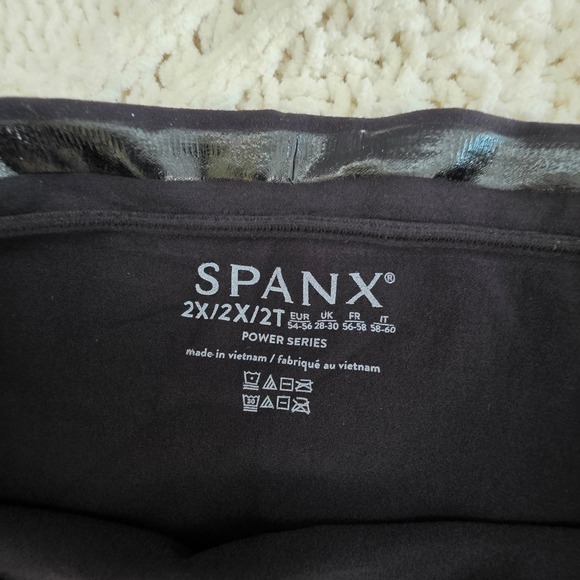 Lot of 2 NEW Spanx Power Series Shaping Shorts High Waisted Nude Black 2X - Picture 2 of 3